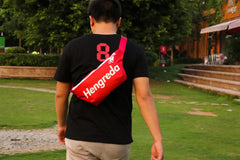 Red Fanny Pack Waist Bag, Christmas Gift Oxford Bum Hip Bag
