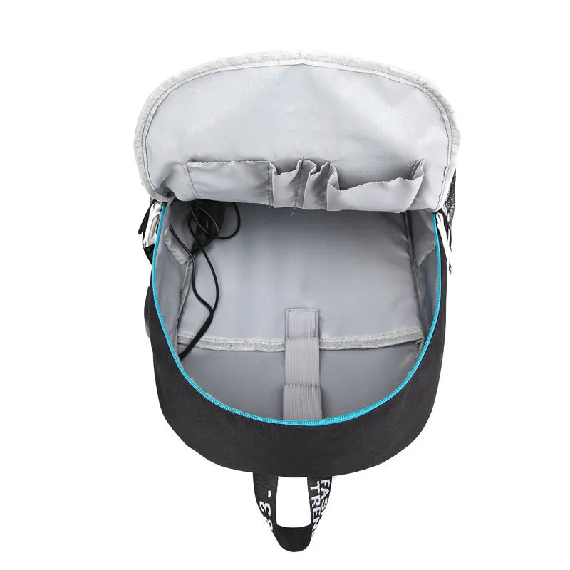Twice Girls Fans Backpack with USB Port, Lock, Headphone Interface