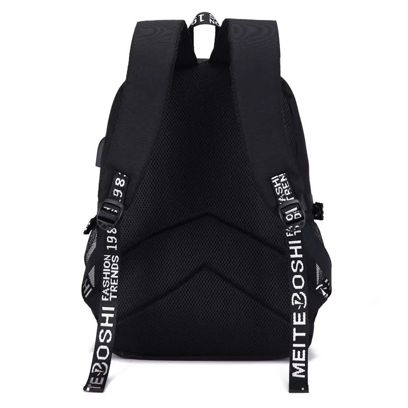 Twice Girls Fans Backpack with USB Port, Lock, Headphone Interface