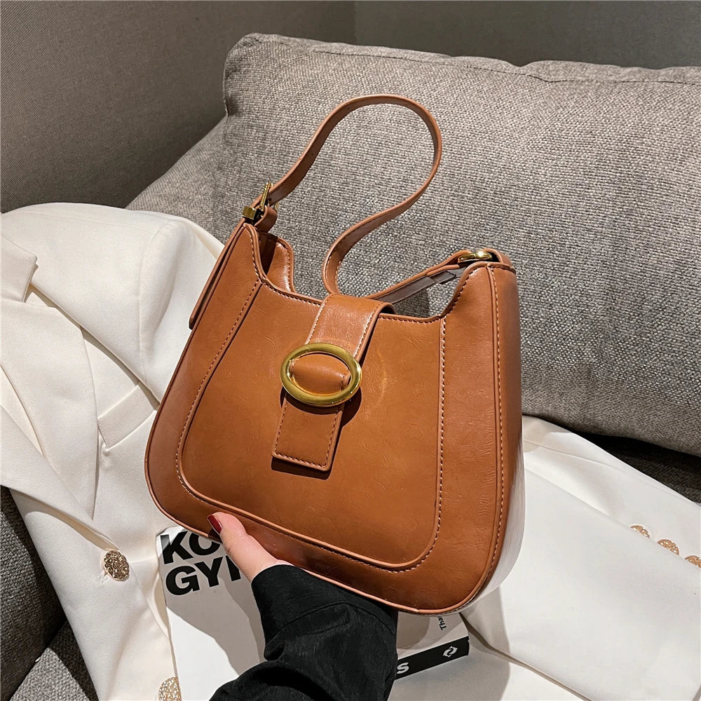 Hifashion Vintage Shoulder Bag PU Leather Crossbody Ladies Handbags