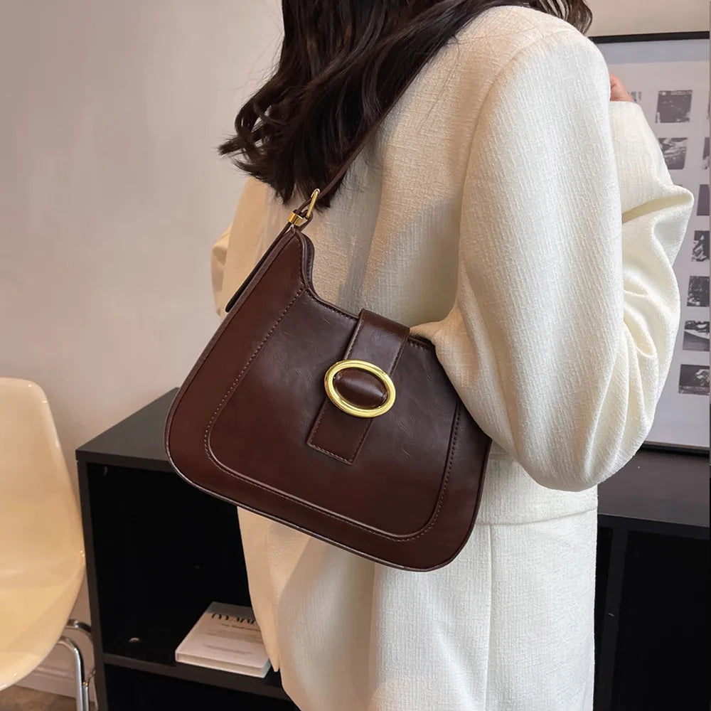 Hifashion Vintage Shoulder Bag PU Leather Crossbody Ladies Handbags