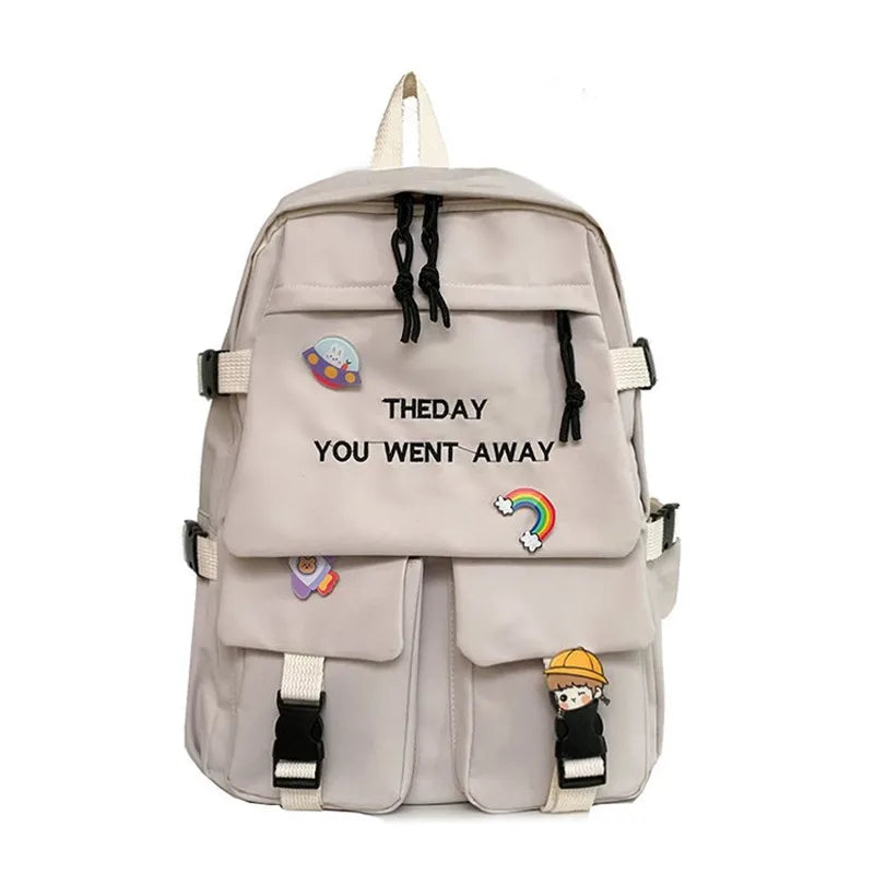 High Capacity Backpack For Female Students Schoolbag