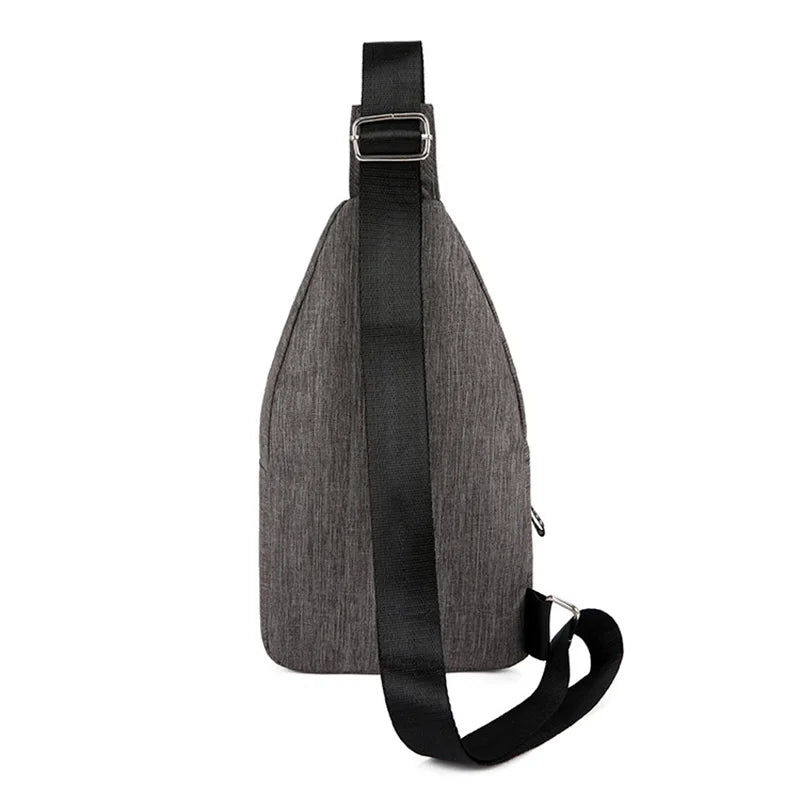 Canvas Crossbody Bag 30x17cm Travel Chest Bag Organizer Shoulder Bag