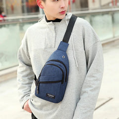 Canvas Crossbody Bag 30x17cm Travel Chest Bag Organizer Shoulder Bag