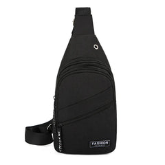 Canvas Crossbody Bag 30x17cm Travel Chest Bag Organizer Shoulder Bag