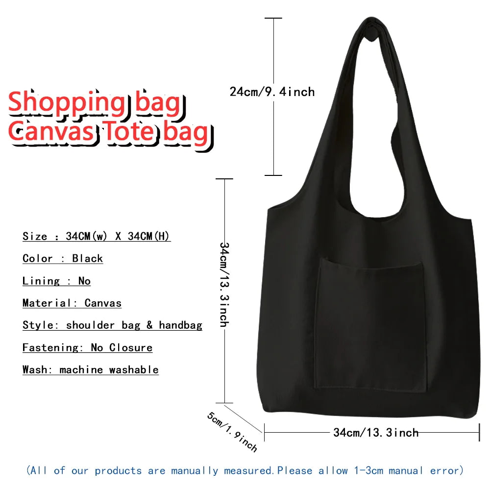 High Capacity Canvas Vest Bag Ladies Handbags Casual Travel Tote Bags