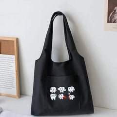 High Capacity Canvas Vest Bag Ladies Handbags Casual Travel Tote Bags