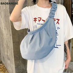 High Capacity Half Moon Crossbody Bags For Women Summer Light Shoulder Bag