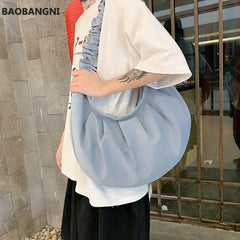 High Capacity Half Moon Crossbody Bags For Women Summer Light Shoulder Bag