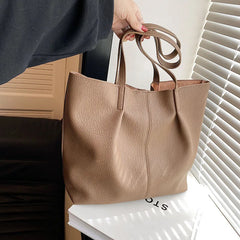 High Capacity Women Shoulder Bag Retro Female Western Style Tote Bag