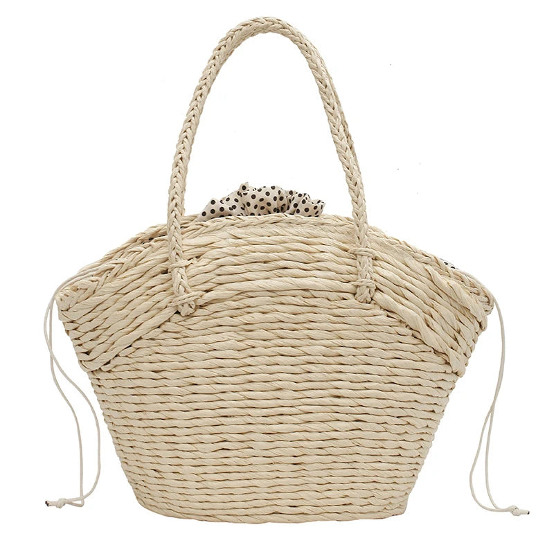 Summer Shoulder Handbags High Capacity Totes for Women Picnic Bucket Purses