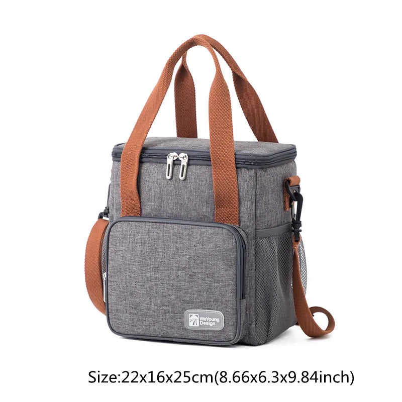 High Capacity Lunch Bag for Women Outdoor Camping Hiking Food Thermal Pouch