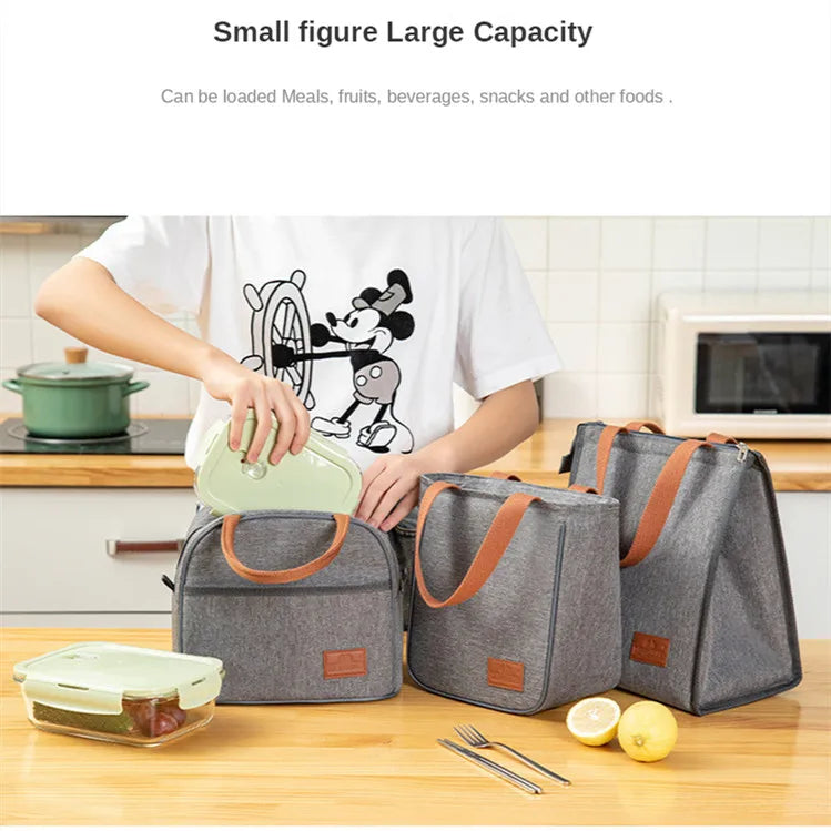 High Capacity Lunch Bag for Women Outdoor Camping Hiking Food Thermal Pouch