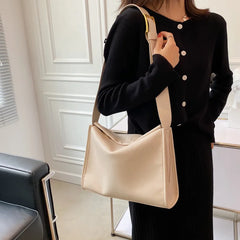 High Capacity PU Leather Shoulder Bags for Women Solid Female Crossbody Bag Hand