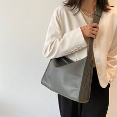 High Capacity PU Leather Shoulder Bags for Women Solid Female Crossbody Bag Hand