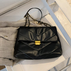 Vintage Leather Women Shoulder Crossbody Bags Chain Handbags