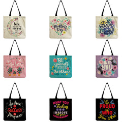 Floral Printed High Capacity Shoulder Bag Eco Friendly School Teacher Gift