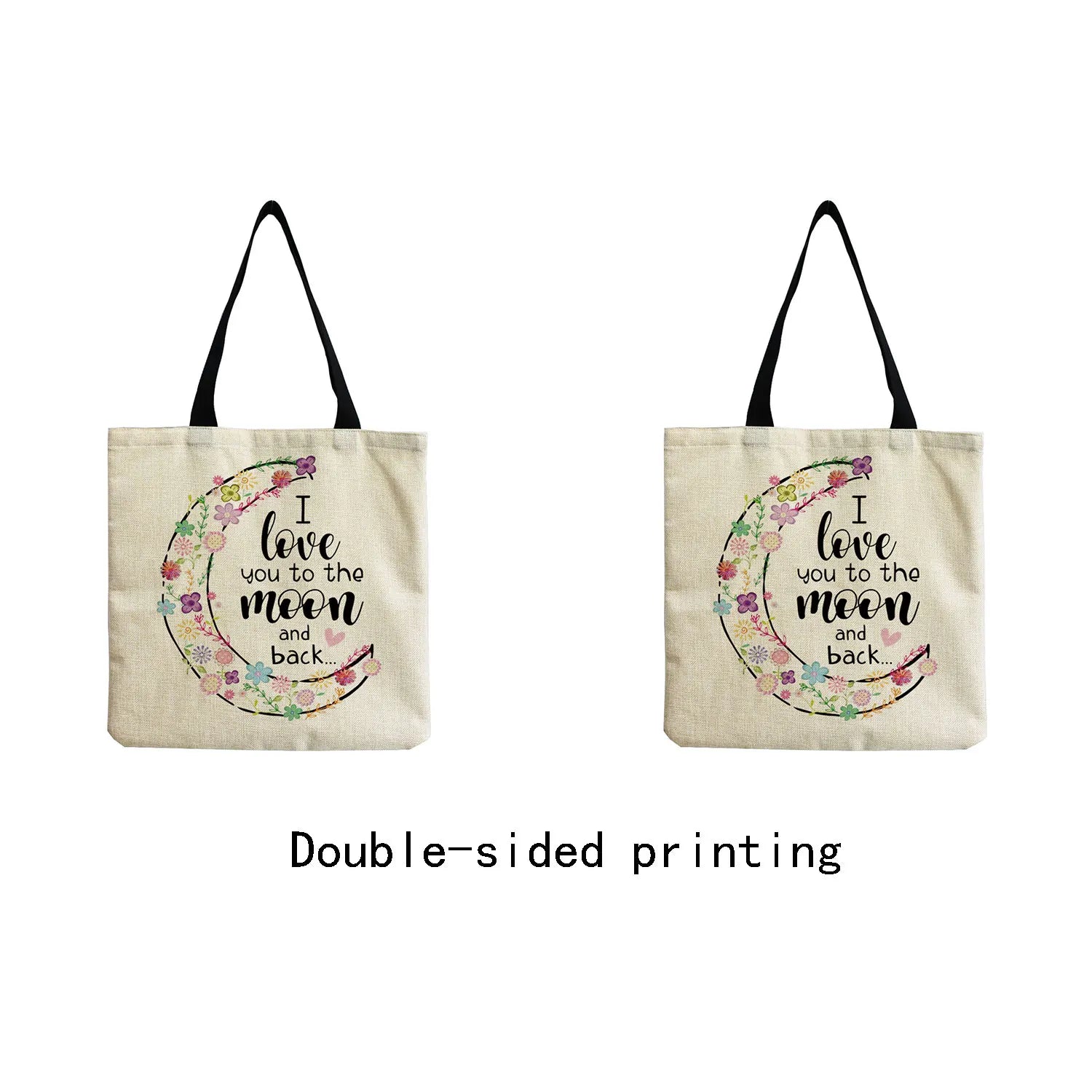 Floral Printed High Capacity Shoulder Bag Eco Friendly School Teacher Gift