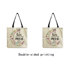 Floral Printed High Capacity Shoulder Bag Eco Friendly School Teacher Gift