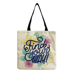 Floral Printed High Capacity Shoulder Bag Eco Friendly School Teacher Gift