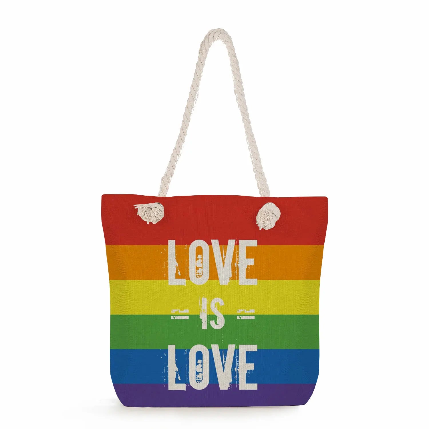 Love is Love Rainbow Totebag, Women's Graphic Bag