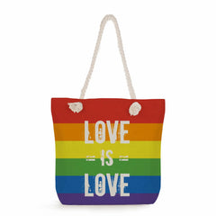 Love is Love Rainbow Totebag, Women's Graphic Bag