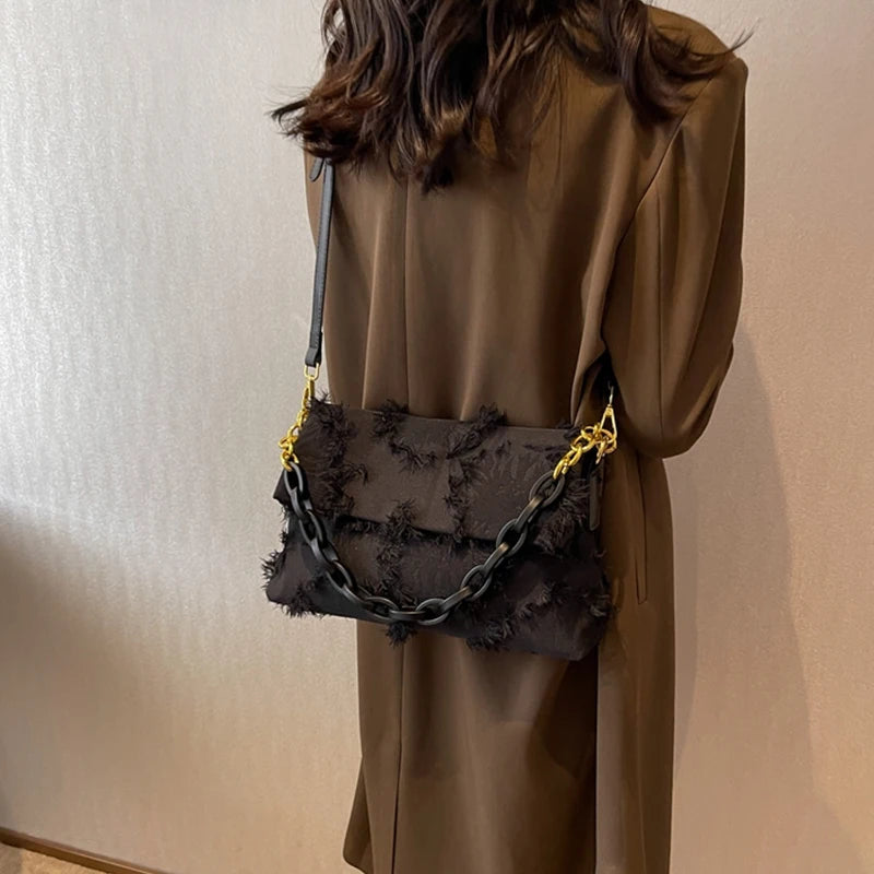 Women's Chain Underarm Shoulder Bag Crossbody Handbag