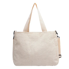 Soft Corduroy Shoulder Crossbody Bag for Women Large Tote Handbag