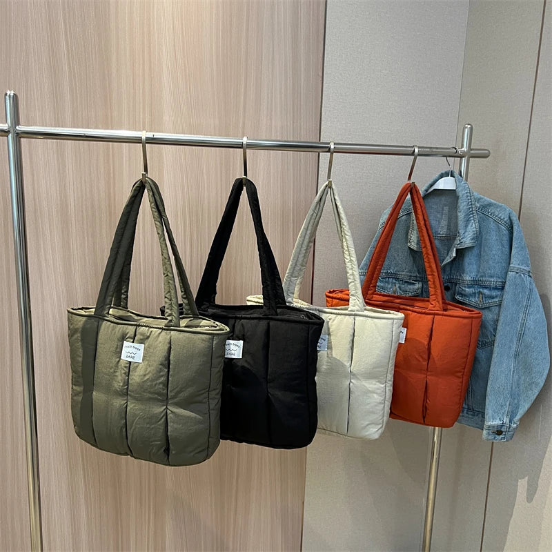 Women's High Capacity Tote Bag Cloth Top Handle Shopper Shoulder Handbag