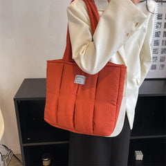 Women's High Capacity Tote Bag Cloth Top Handle Shopper Shoulder Handbag