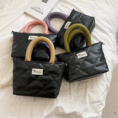 Winter Big Tote PU Leather Handbag Women Shoulder Bag
