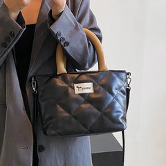 Winter Big Tote PU Leather Handbag Women Shoulder Bag