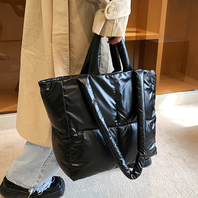 Winter Big Tote Handbags Large Purses Women Shoulder Bags