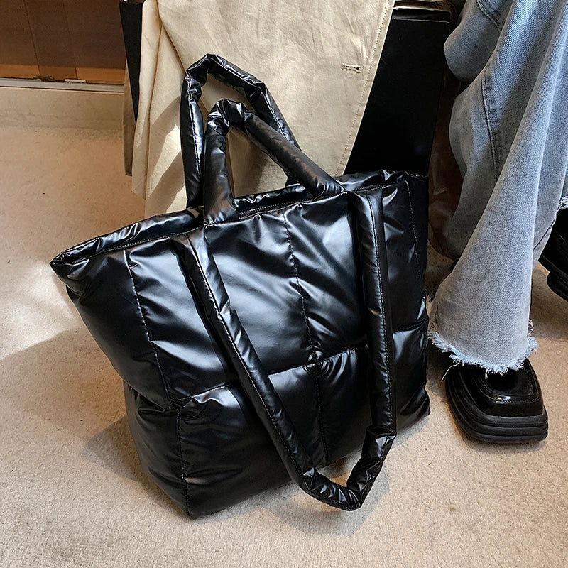 Winter Big Tote Handbags Large Purses Women Shoulder Bags