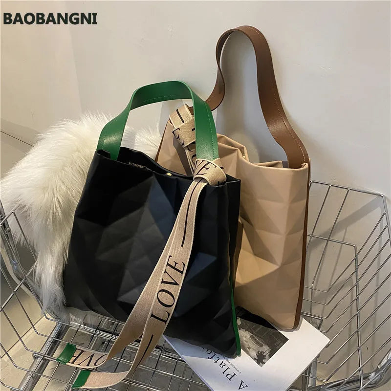 Winter Big Tote Handbags Women Shoulder Bags High Capacity