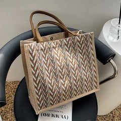 Vintage Houndstooth Shoulder Bag Handbag Casual Women Bag
