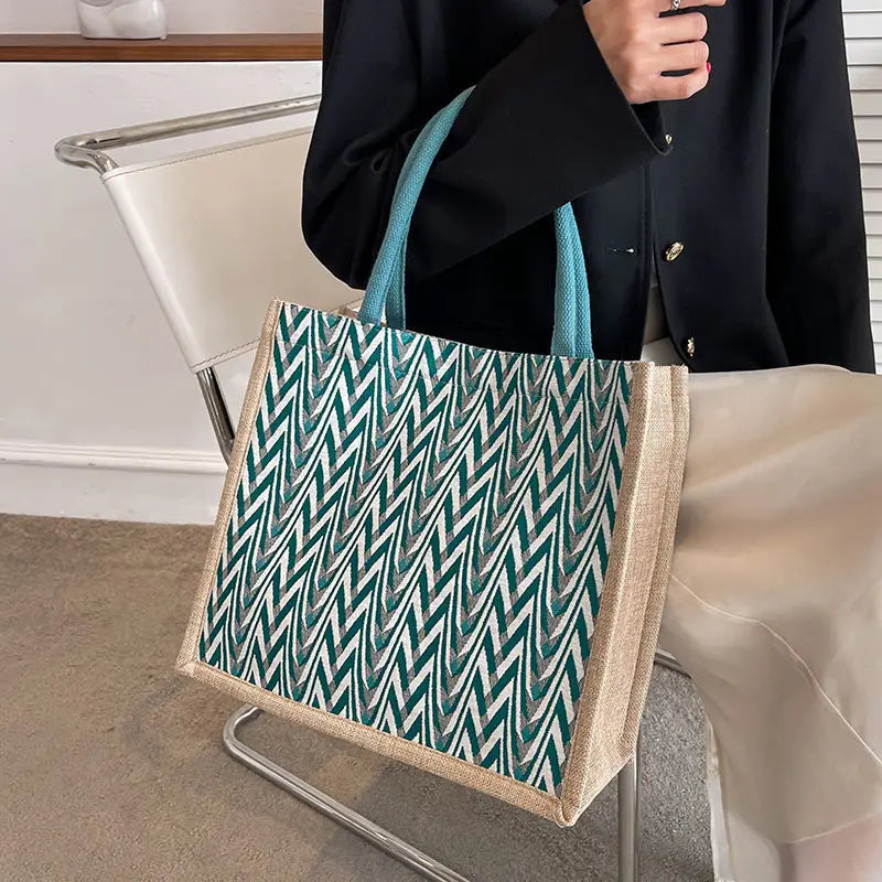 Vintage Houndstooth Shoulder Bag Handbag Casual Women Bag