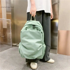 Large Women Travel Backpack for Teenage Girls Solid Casual Bag