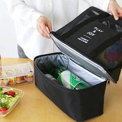 Large Capacity Mesh Transparent Bag Double-layer Heat Preservation Picnic