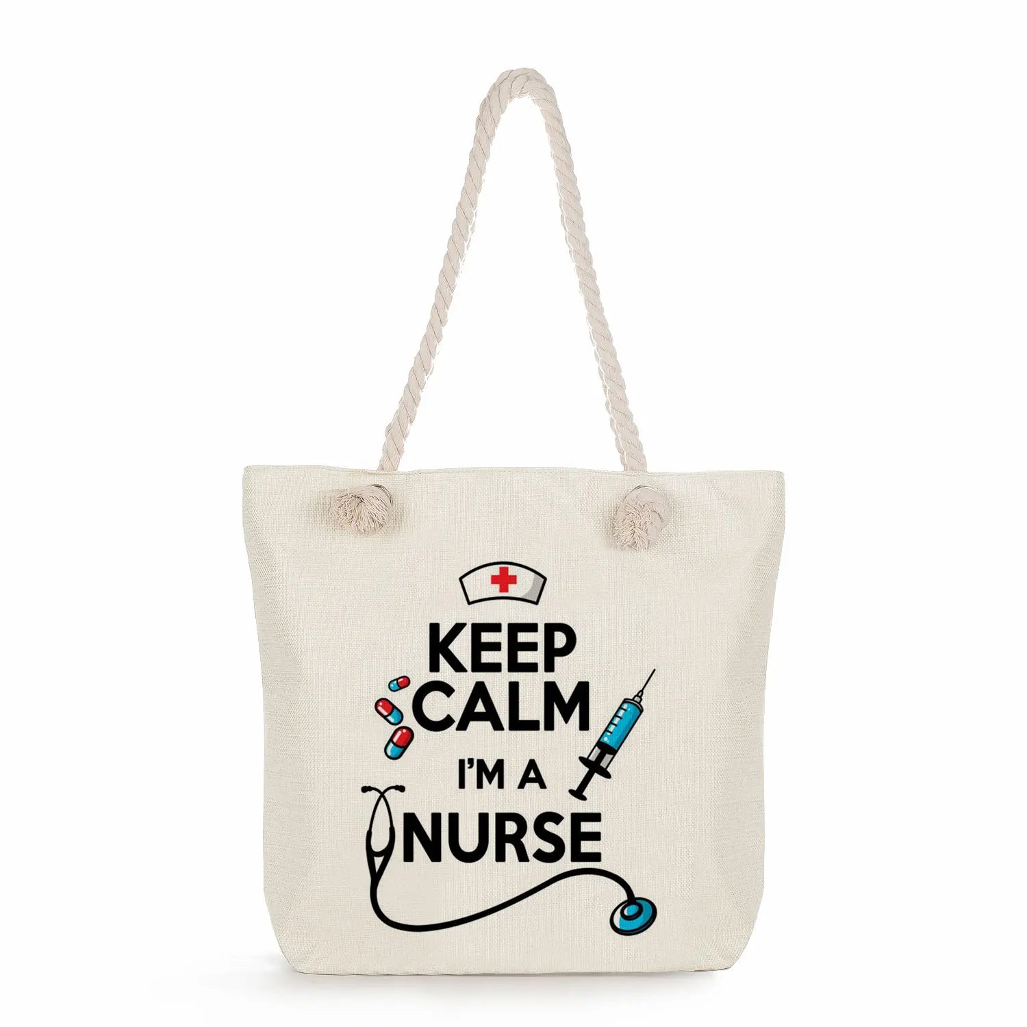 High Capacity Women Shoulder Bags Nurse Print Handbags