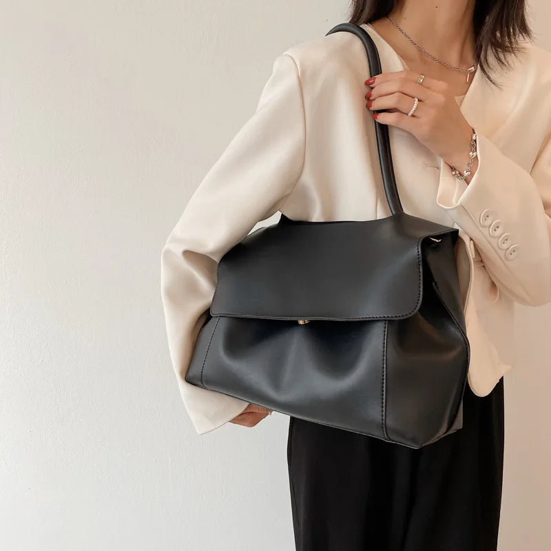 High Capacity Women's Pu Leather Handbag Shopper Tote