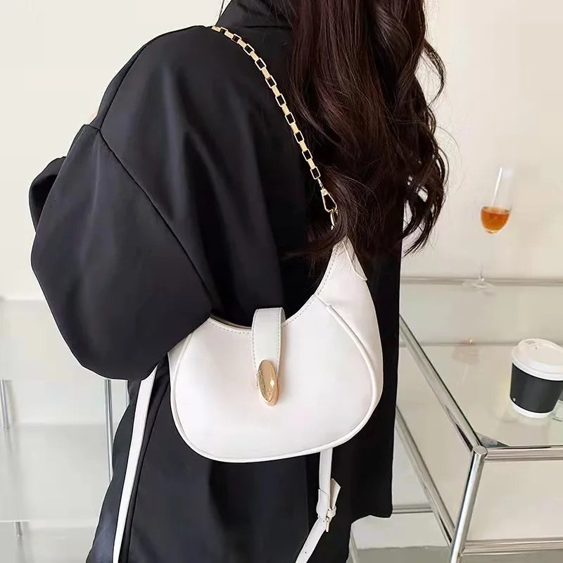 High-End One-Shoulder Underarm Bag Sweet Crescent Bag