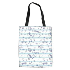 High Heel Lipstick Pattern Women Handbags Folding Fabric Shoulder Tote Bag