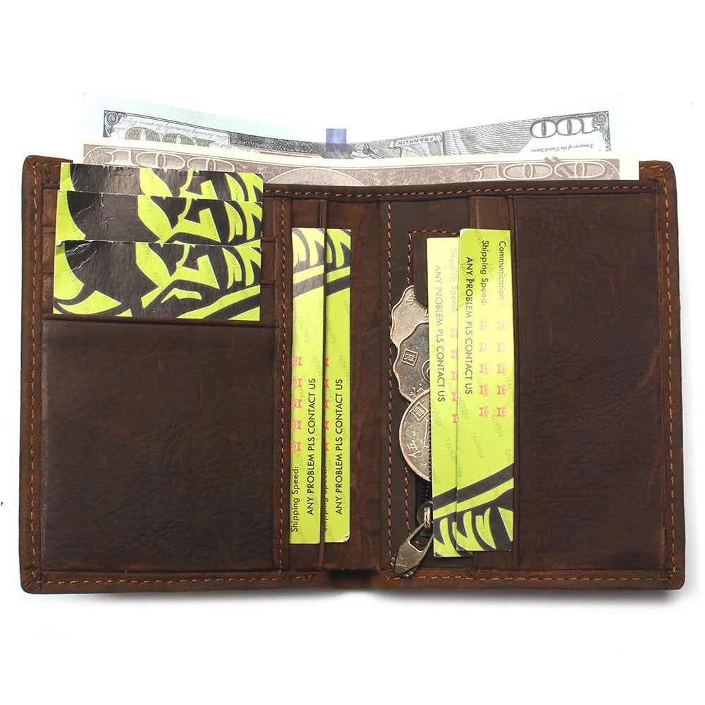 Crocodile Style Crazy Horse Leather Wallet