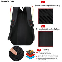 High Backpacks Men Teenage Boys Student School Bag Waterproof Travel Large Cap