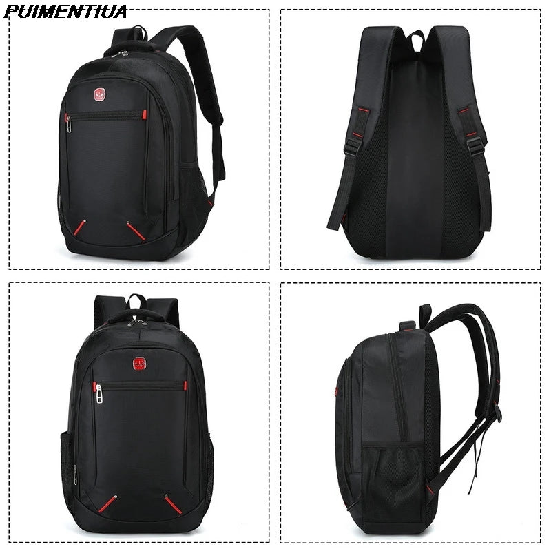 High Backpacks Men Teenage Boys Student School Bag Waterproof Travel Large Cap