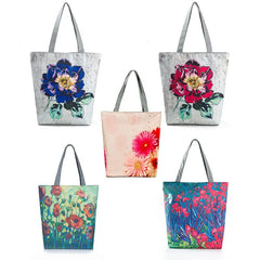 Canvas Beach Tote Bag Casual Lady Handbag Travel Shoulder Bag