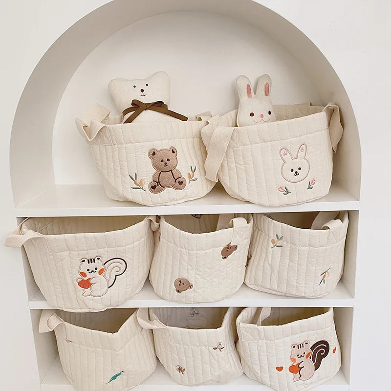 High Bear Rabbit Embroidery Portable Mom Handbag Shoulder Bag