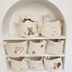 High Bear Rabbit Embroidery Portable Mom Handbag Shoulder Bag