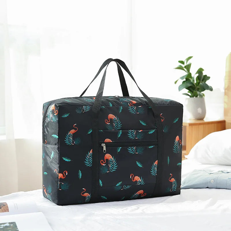 Foldable Travel Duffle Bag Waterproof Clothing Storage Organizer Weekend Luggage